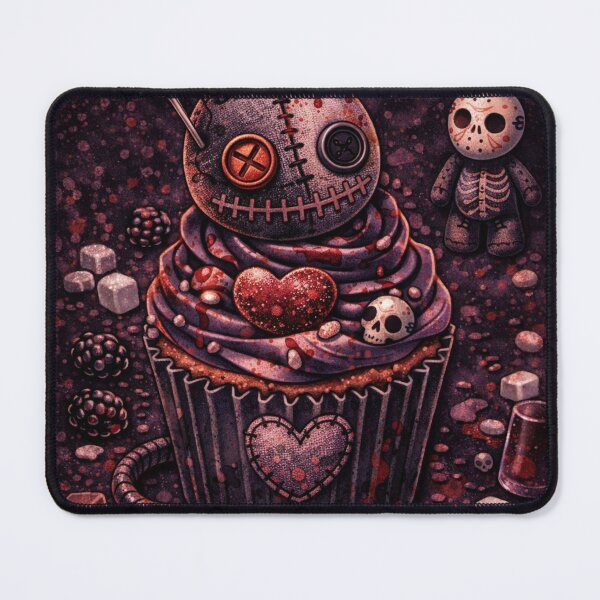 Item preview, Gothic Voodoo Cupcake – Bloody Sweet Dreams, Dark Cute Illustration, Skull & Voodoo Doll designed and sold by ABsoluzen.