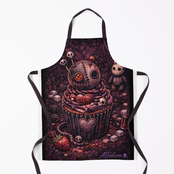 Item preview, Gothic Voodoo Cupcake – Bloody Sweet Dreams, Dark Cute Illustration, Skull & Voodoo Doll designed and sold by ABsoluzen.