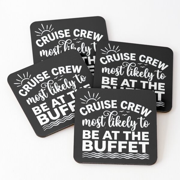 Item preview, Cruise Crew Most Likely to Be at the Buffet – Funny Vacation Shirt for Foodie Travelers designed and sold by THREE LITTLE BEANS.