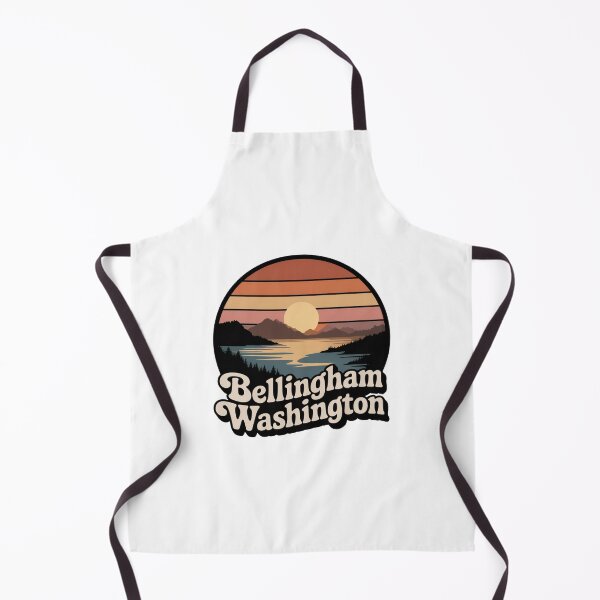 Item preview, Bellingham Washington: Retro Mountain Sunset Badge designed and sold by CircinusStore.
