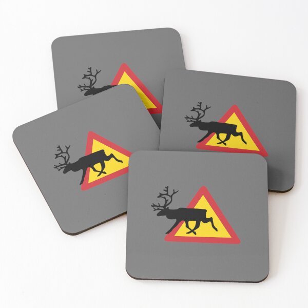 Item preview, Reindeer Warning traffic Sign in Sweden - Traffic sign designed and sold by Aurealis Creatief.