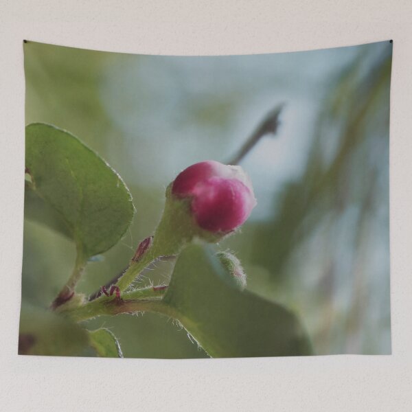 Item preview, Tiny Pink Bud Macro - Cottagecore Nature Photography designed and sold by vikko-art.