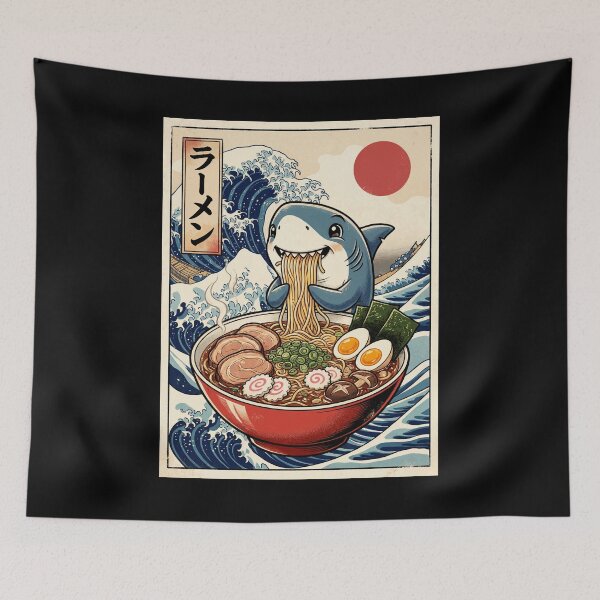 Item preview, Vintage Shark Ramen Japanese Kawaii Anime Animal Lover designed and sold by TerryConnells.