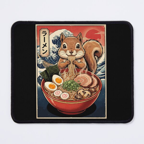Item preview, Vintage Squirrel Ramen Japanese Kawaii Anime Animal Lover designed and sold by TerryConnells.