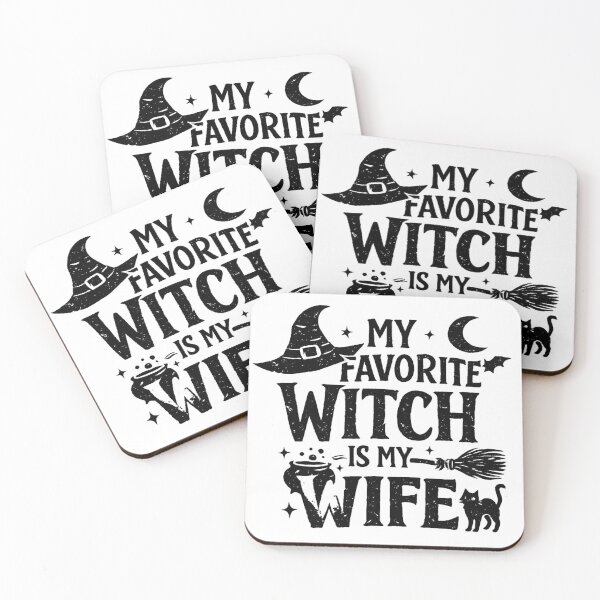Item preview, Black Witty Wife Halloween - My Favorite Witch is My Wife designed and sold by myforestfog.