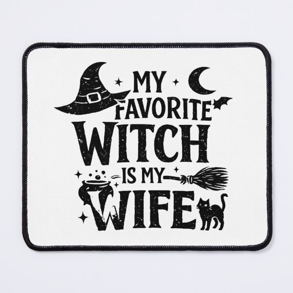 Item preview, Black Witty Wife Halloween - My Favorite Witch is My Wife designed and sold by myforestfog.