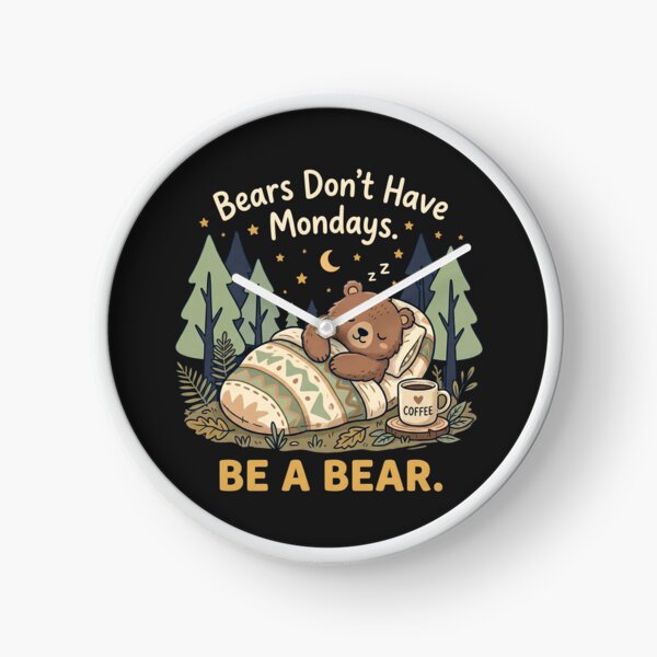 Item preview, Bears Don't Have Mondays Be A Bear T-Shirt | Funny Bear Lazy Camping Tee | Anti-Monday Gift designed and sold by Egyptian king ⭐⭐⭐⭐⭐.