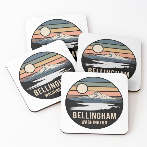 Artikelvorschau, Bellingham, Washington: Abzeichen für Berglandschaft entworfen und verkauft von CircinusStore.