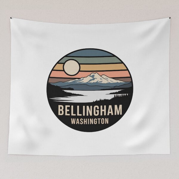 Item preview, Bellingham Washington: Mountain Landscape Badge designed and sold by CircinusStore.