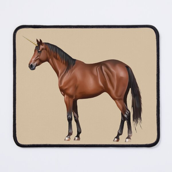 Item preview, Magical realistic unicorn, standing bay brown designed and sold by HA-Design-Kunst.