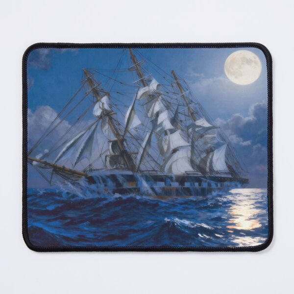 Item preview, Wavertree sailing under a full moon designed and sold by Mackenzie Moulton International Artist .