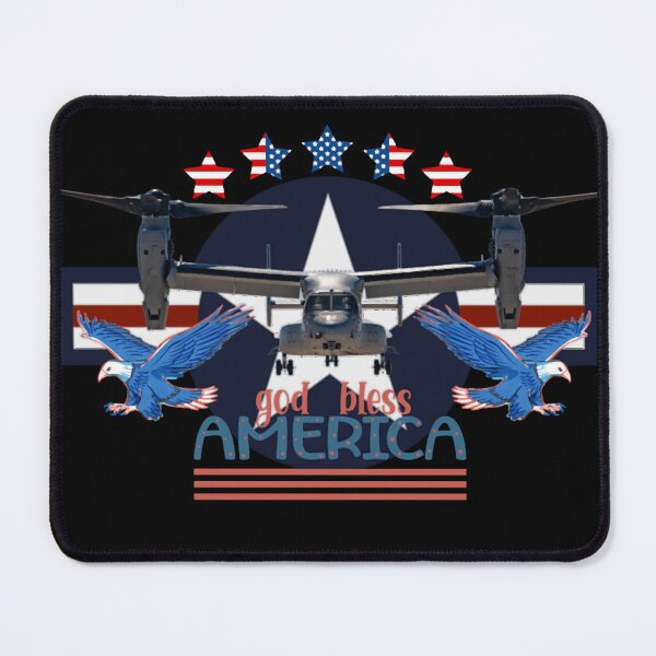 Item preview, God Bless America Osprey Aviation Shirt designed and sold by Emberglowo.