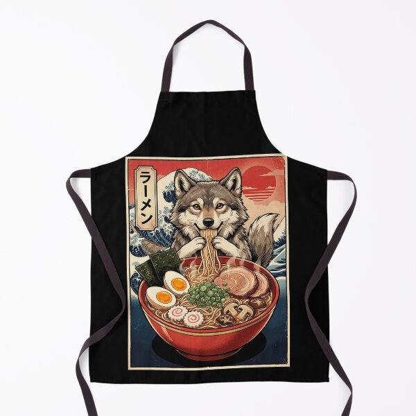 Item preview, Vintage Wolf Ramen Japanese Kawaii Anime Animal Lover designed and sold by TerryConnells.