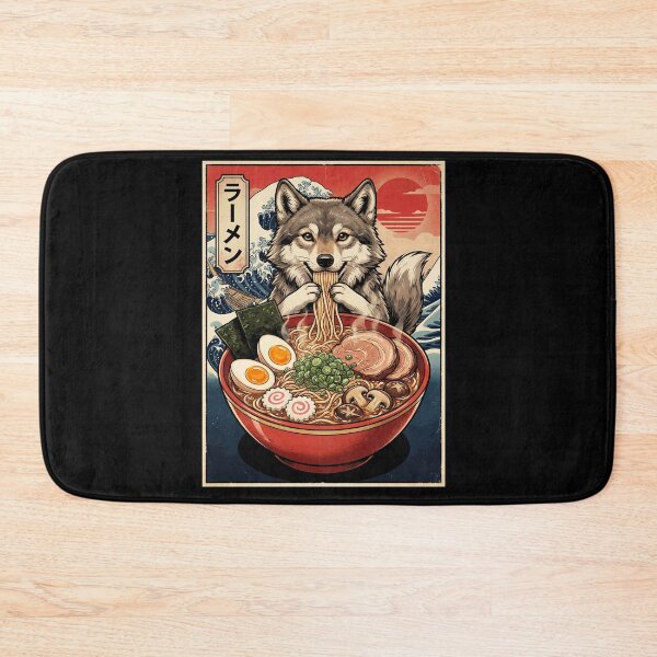 Item preview, Vintage Wolf Ramen Japanese Kawaii Anime Animal Lover designed and sold by TerryConnells.