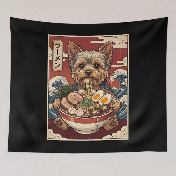 Item preview, Vintage Yorkshire Terrier Ramen Japanese Kawaii Anime Dog Lover designed and sold by TerryConnells.