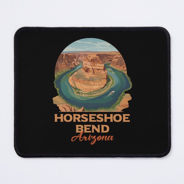 Item preview, Horseshoe Bend Arizona River Canyon Vintage Travel Art designed and sold by LinaValearte.