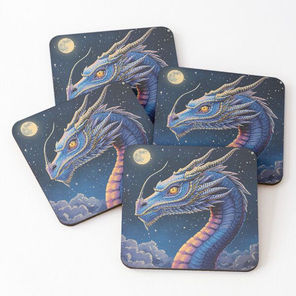 Item preview, Guardian Blue Dragon in Starry Night designed and sold by PsyTrippyDreams.