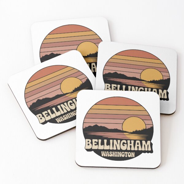 Item preview, Bellingham Washington: Warm Sunset Landscape Badge designed and sold by CircinusStore.