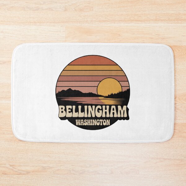 Item preview, Bellingham Washington: Warm Sunset Landscape Badge designed and sold by CircinusStore.