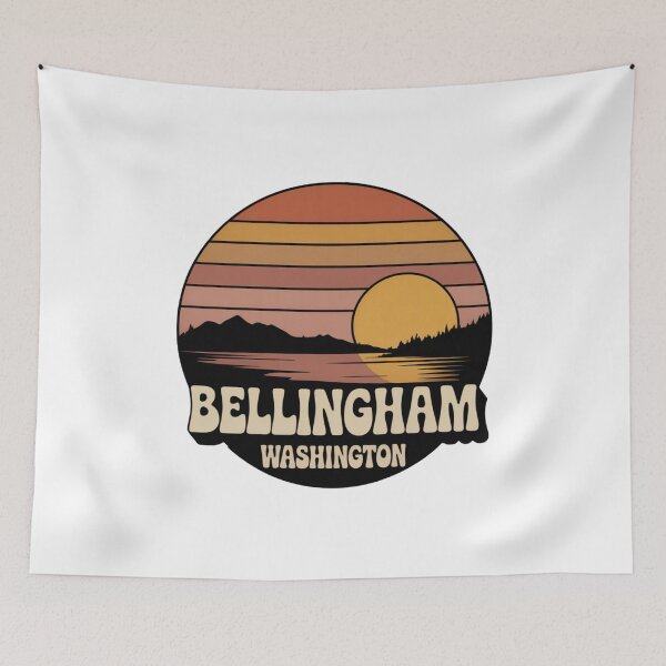Item preview, Bellingham Washington: Warm Sunset Landscape Badge designed and sold by CircinusStore.
