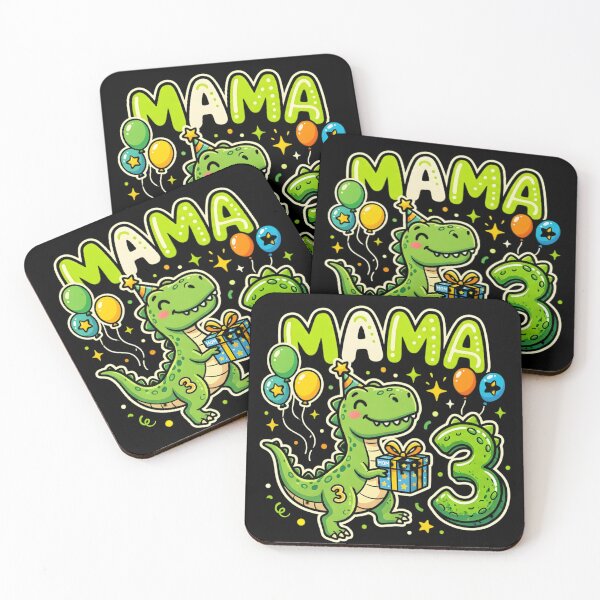 Item preview, Mama of The Three Rex Birthday Dinosaur Family designed and sold by THREE LITTLE BEANS.