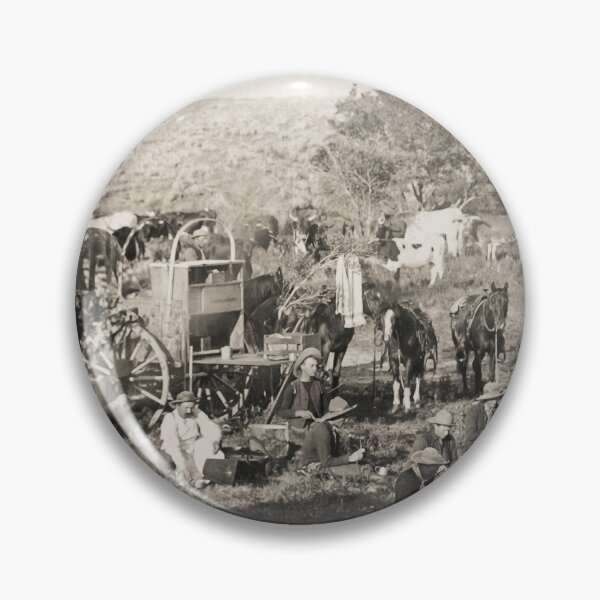 Item preview, Cowboy Roundup Mess Scene Vintage Western Camp Photo designed and sold by TheSoulOfArt.