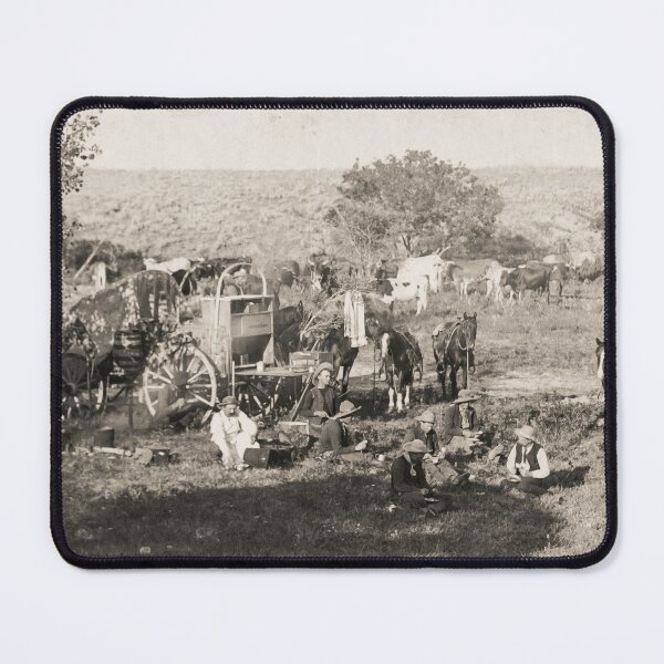 Item preview, Cowboy Roundup Mess Scene Vintage Western Camp Photo designed and sold by TheSoulOfArt.