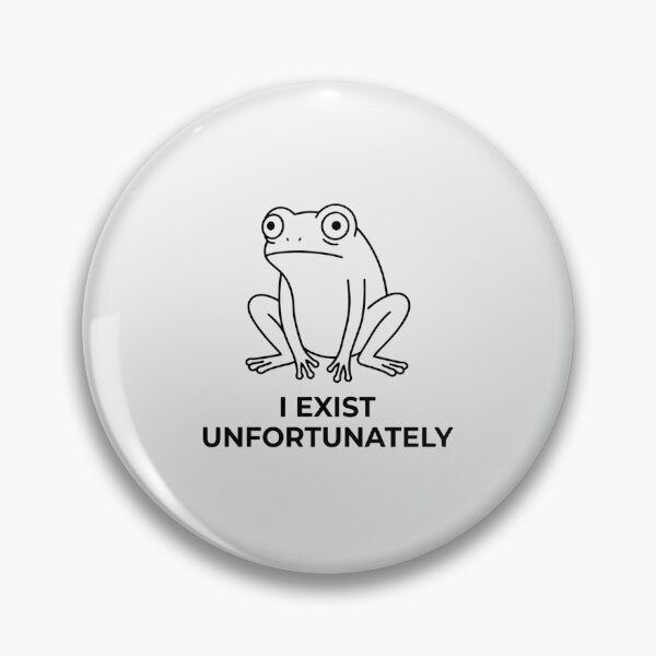 Item preview, Funny Frog T-Shirt – I Exist Unfortunately – Weird Humor Tee designed and sold by Egyptian king ⭐⭐⭐⭐⭐.