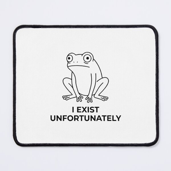 Item preview, Funny Frog T-Shirt – I Exist Unfortunately – Weird Humor Tee designed and sold by Egyptian king ⭐⭐⭐⭐⭐.