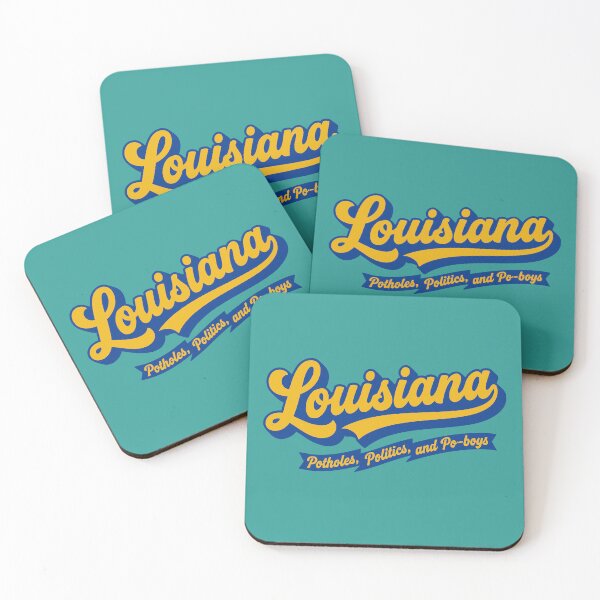 Item preview, Vibrant Louisiana Potholes Politics Po-boys Slogan Art designed and sold by Cozy-Old-Pub.