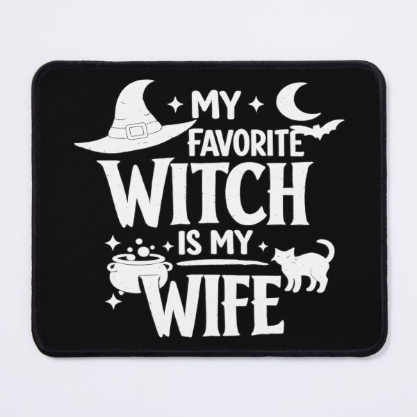 Item preview, White Witty Wife Halloween - My Favorite Witch is My Wife designed and sold by myforestfog.
