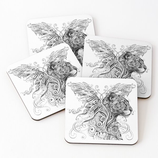 Item preview, tiger butterfly line art designed and sold by AoBeArt.