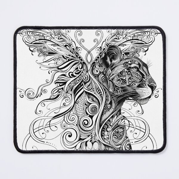 Item preview, tiger butterfly line art designed and sold by AoBeArt.