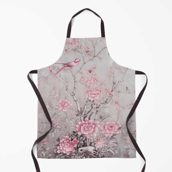 Item preview, Silk Floral Birds Pink Grey Gentle Chinese Carpet designed and sold by GrinGalore.