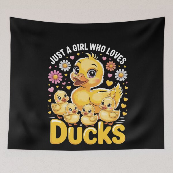 Item preview, Cute Duck Lover Just A Girl Who Loves Ducks T-Shirt, Funny Duck Shirt, Duck Fan shirt, Funny Duck Lover Gift, Funny Animal Lover  designed and sold by THREE LITTLE BEANS.