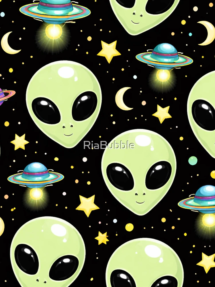 Thumbnail 4 of 4, iPhone Case, Alien pattern designed and sold by RiaBubble.