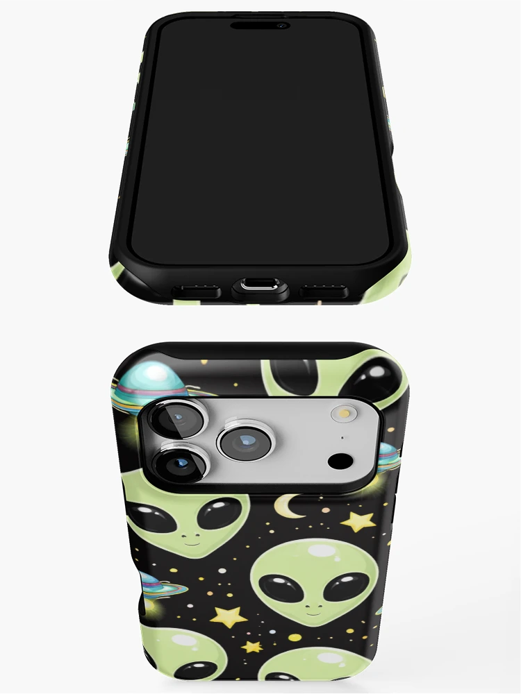 Thumbnail 3 of 4, iPhone Case, Alien pattern designed and sold by RiaBubble.
