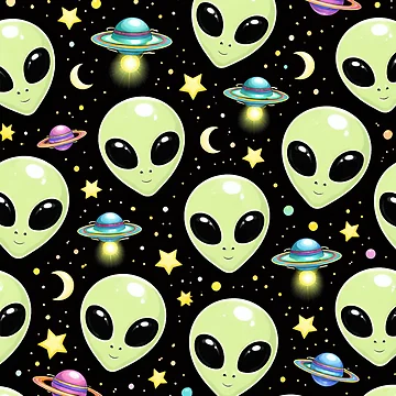 Artwork thumbnail, Alien pattern by RiaBubble