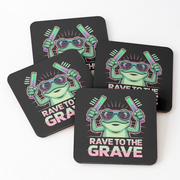 Item preview, Rave To The Grave Party Animal Neon Aesthetic designed and sold by SplashTastic.