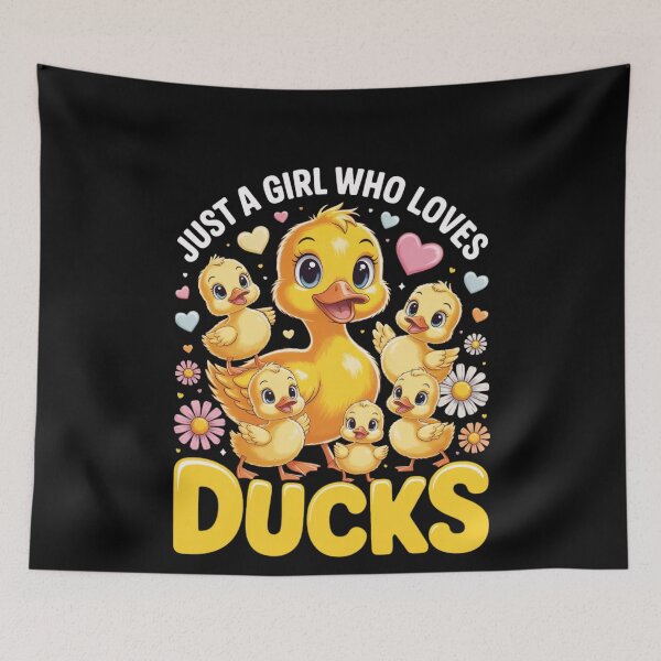 Item preview, Cute Duck Lover Just A Girl Who Loves Ducks T-Shirt, Funny Duck Shirt, Duck Fan shirt, Funny Duck Lover Gift, Funny Animal Lover  designed and sold by THREE LITTLE BEANS.