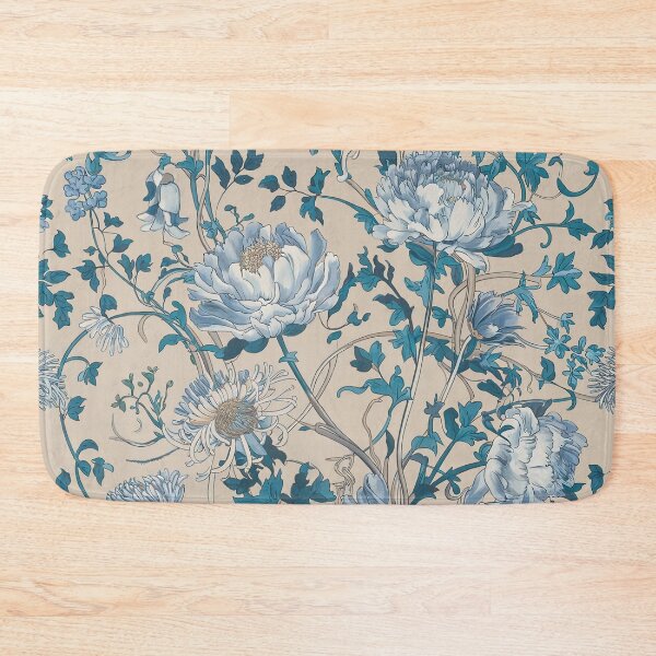 Item preview, Blue White Chinoiserie Floral Pattern – Elegant Asian Botanical Seamless Design designed and sold by Tamas Das.