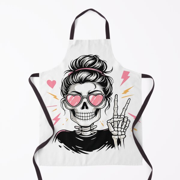 Item preview, Rock On Skeleton Girl - Pink Heart Glasses Spooky Chic designed and sold by myforestfog.