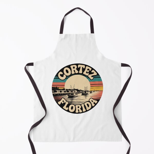 Item preview, Cortez Florida: Retro Fishing Village Sunset Badge designed and sold by CircinusStore.