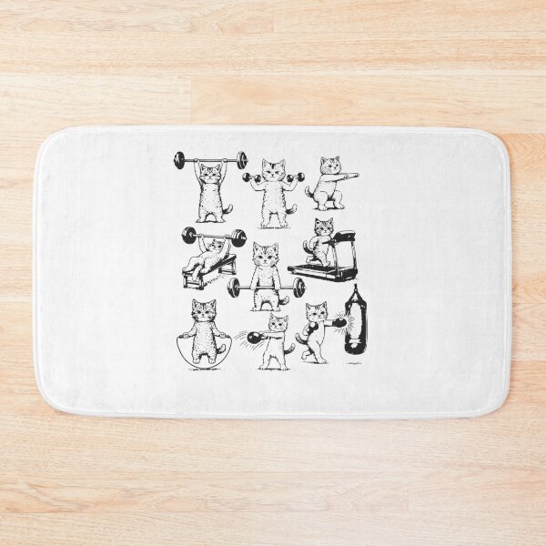 Item preview, Gym Cat Funny Fitness designed and sold by Hedoraxe.