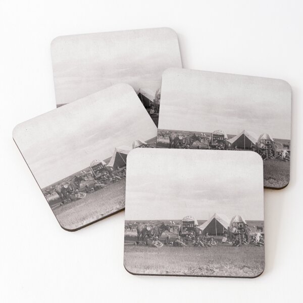 Item preview, Cowboy Roundup Campsite 1887 Vintage Western Prairie Photo designed and sold by TheSoulOfArt.