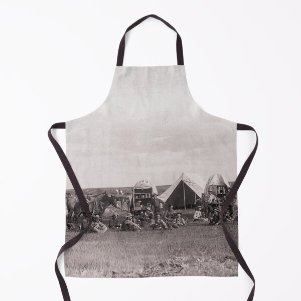 Item preview, Cowboy Roundup Campsite 1887 Vintage Western Prairie Photo designed and sold by TheSoulOfArt.