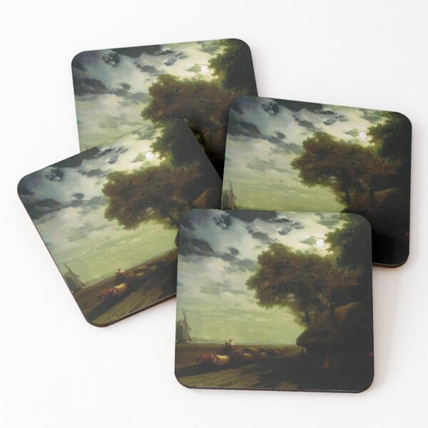 Item preview, Ukrainian landscape with chumaks in the moonlight designed and sold by SharonTheFirst.