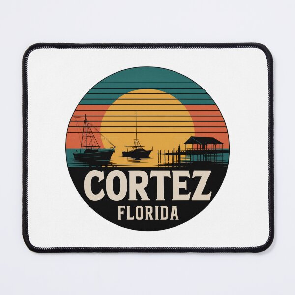 Item preview, Cortez Florida: Retro Boats Sunset Badge designed and sold by CircinusStore.