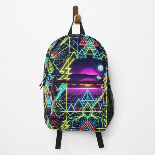 Item preview, Neon Yellow And Cyan Red Art Geometric Arches Retro Mid-Century Pattern designed and sold by byvarol.