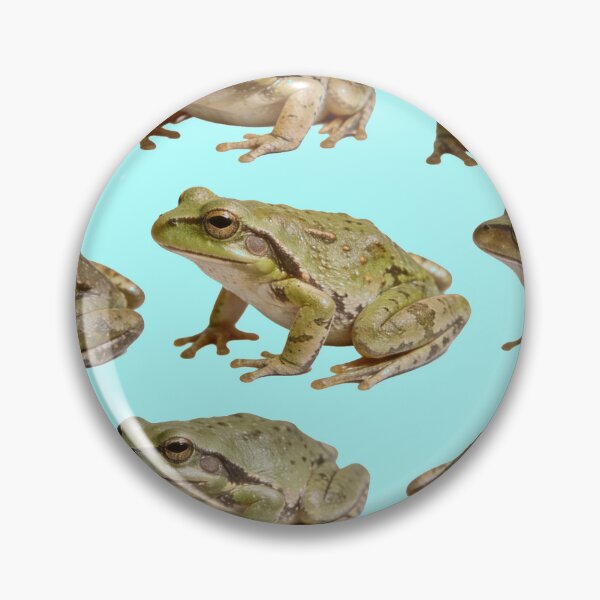Item preview, large frogs boing boing on blue designed and sold by TerenceLacey.